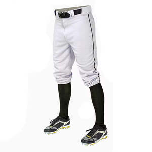 Breathable Grey Polyester <b>Baseball</b> Jersey with Lavender Pinstripe Pants Full Button Design Patterned Sleeves White Pants Set Uni - Product Image 4