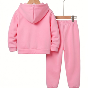 Conjunto de Sudadera con Capucha y Pantalones de Gato de Dibujos Animados Rosa para Niñas, Chándal Casual de Manga Larga, Ropa de Otoño de Algodón Transpirable para Niños - Product Image 2