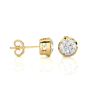 Boucles d'oreilles clous en or 18 carats avec diamant de laboratoire taille ronde 1,20 carat, certifié IGI et pureté VS1, en vente, exportation depuis l'Inde - Product Image 6