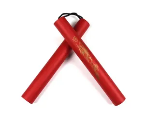 Nunchaku en acier rouge 25 mm, équipement d'entraînement durable pour arts martiaux, Taekwondo, droit, pour hommes, 1,2 m, respirant, confortable, léger - Product Image 2