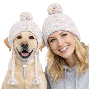 Bonnet Pompon en Tricot Doux Violet Lavande pour Femme – Chaud, Extensible et Confortable pour l'Hiver et le Quotidien - Product Image 6