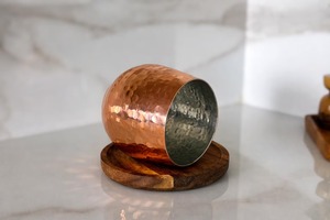 Verre à eau en cuivre style yoga, design ayurvédique, verre à eau en cuivre coloré, prix de gros pour verre à eau en cuivre - Product Image 6