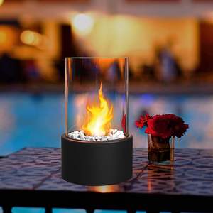 Chimenea Portátil Pequeña para Interiores y Exteriores, Chimenea de Mesa de Bioetanol con PU para Mayor Duración de Combustión - Product Image 2