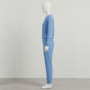 Conjunto Deportivo de 2 Piezas para Mujer, Sudadera con Capucha y Pantalones, Traje de Entrenamiento con Cierre, Personalizable con Logotipo - Product Image 4