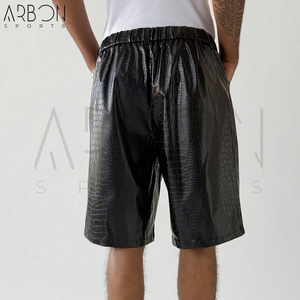 Service OEM ODM, design et tailles personnalisées confortables, fournisseur en gros, qualité supérieure, style le plus récent, shorts en cuir pour hommes - Product Image 2