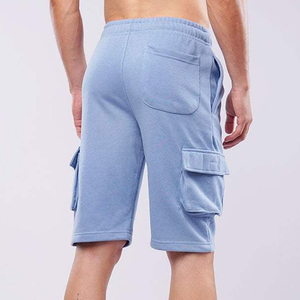 Shorts cargo décontractés pour hommes, été, plage, séchage rapide, imperméables, élastiques, taille mi-haute, respirants, unis, multi-poches, avec cordon de serrage - Product Image 2