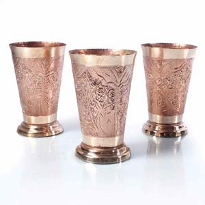 Decorative Copper Glass Designer Handmade Metal <b>Cup</b> <b>For</b> Water Juice Serving And Home Decoration - Product Image 1