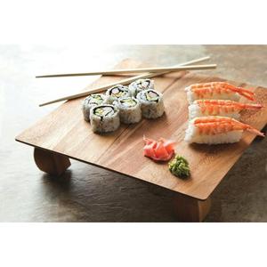 Bandeja de Servir de Madera de Acacia Hecha a Mano de Primera Calidad, Bandeja Curva Natural para Exhibición de Sushi, Queso, Frutas, Pan, para Fiestas, Restaurantes Modernos y Rústicos - Product Image 3