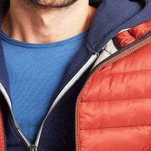 High Street Men's Customizable Canvas Puffer <b>Jackets</b> <b>Long</b> Sleeved Waterproof Windproof Embroidered Zipper Design OEM Service - Product Image 5