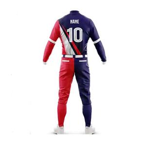 2025 nuevo conjunto de camisetas y pantalones de béisbol por sublimación personalizado al por mayor conjuntos de uniformes de béisbol y softbol conjuntos de manga corta de Color de bloque - Product Image 4