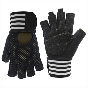 Professional Fingerless Gym Gloves with Integrated Wrist Support - Non-Slip Padded Weightlifting Gloves for Men & Women - Product Image 3
