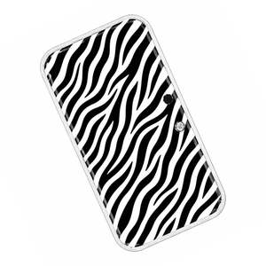 Placa de Acrílico para Pestañas con Estampado Animal Negro con Borde Blanco, Placa de Pestañas con Estampado de Cebra con Logotipo Personalizado Sostenible, Herramienta de Belleza - Product Image 2