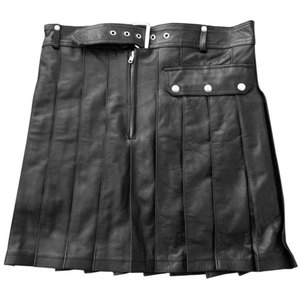GENUINE <b>LEATHER</b> MEN FULL <b>LEATHER</b> Pleated Gladiator Kilt 2026 - Product Image 2