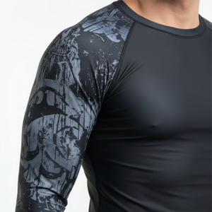 Sublimated Customized Boxing Apparel Thai Fighting Compression Shirt MMA Rashguard UPF50 Breathable Short Sleeve for Men - Product Image 5