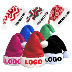Gorro de Santa Claus Rojo y Blanco de Piel Sintética para Niños y Adultos, Gorro Navideño Unisex Ajustable - Product Image 1