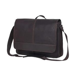 Bolso bandolera clásico de cuero suave para portátil, hecho con cuero de alta calidad, de secado rápido, con múltiples compartimentos, para unisex. - Product Image 4
