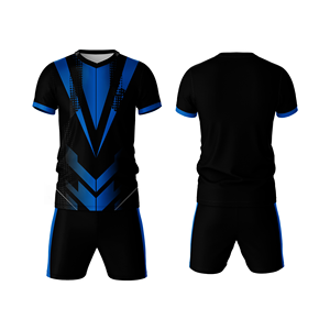 ชุดเสื้อฟุตบอลสไตล์สตรีทแวร์ลายไล่เฉดสี พร้อมกางเกงขาสั้นและเสื้อยืด ชุดกีฬาเพื่อประสิทธิภาพสูง - Product Image 1