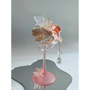 Eye catching cutest pinkish colored sea shell wine glass sdds charm to home decor with its coastal-inspired aesthetics - Product Image 4