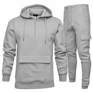 Conjunto Deportivo Personalizado para Hombre, Estilo Casual, con Capucha, para Invierno, Tela Suave, Sudadera con Logotipo Bordado Personalizado, Cordón Ajustable - Product Image 1