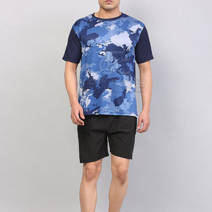 Camisetas de Gimnasio para Hombre, Duraderas, Cómodas, de Color Sólido, Manga Corta, Secado Rápido, Transpirables, Ecológicas, Hechas de Spandex/Poliéster - Product Image 1