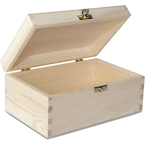 Vintage Walnut Wooden Storage <b>Box</b> Custom Logo Handmade Solid Wood <b>Keepsake</b> Chest With Brass Lock Hardware For Premium Jewelry - Product Image 5