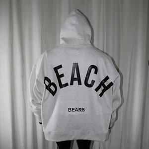 100% cotton <b>black</b> color Hoodie 450 GSM cotton <b>fleece</b> custom embroidery printing embossing oversized fitting hoodies Clush Sports - Product Image 4
