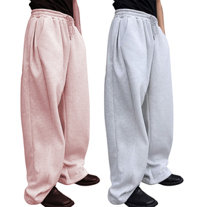 Men Light Gray Lightweight Mid Elastic Casual Style Jogger Pants Breathable Quick Dry Straight Baggy Jogger Pants Customizable - Product Image 4
