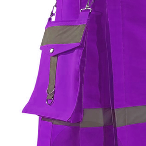 Kilt utilitaire pour homme violet haute visibilité cargo gothique mode festival vêtements de travail 2026 - Product Image 5