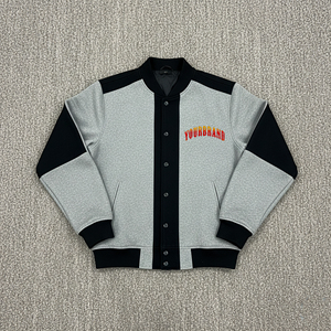 Veste bomber varsity pour homme grande taille personnalisée, imperméable, coupe-vent, respirante, anti-UV, 100% toile de laine - Product Image 4