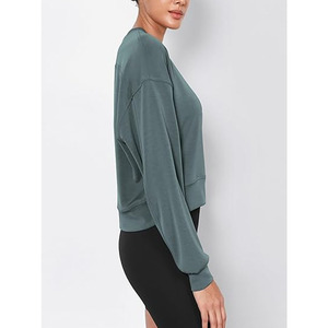 Sudaderas Lisas de Otoño Invierno para Mujer, Sudadera Holgada con Cuello Redondo, Servicio OEM - Product Image 2