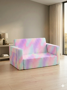 Comfortable Minimalist Double <b>Folding</b> Safety Kids Full Foam <b>Sofa</b> for Boys and Girls Apartment Living Room Use - Product Image 4