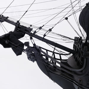 Modelo de Barco Pirata Perla Negra, Grande y Duradero, de Madera Grabada, con Vitrina de Exhibición, Completamente Ensamblado, Decoración Náutica - Product Image 4