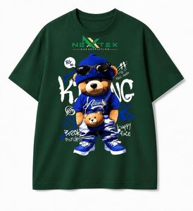Custom Mens <b>Cartoon</b> Bear King Print Oversized T <b>Shirt</b> Summer Casual Hip Hop Streetwear Tee Breathable Cotton Graphic Top - Product Image 3