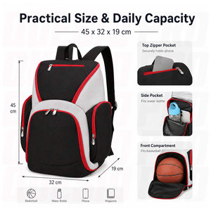 Sports Backpack Basketball Bag with <b>Ball</b> Compartment Soccer <b>Training</b> Backpack Multi Functional Custom Logo Team Gear Waterproof - Product Image 3