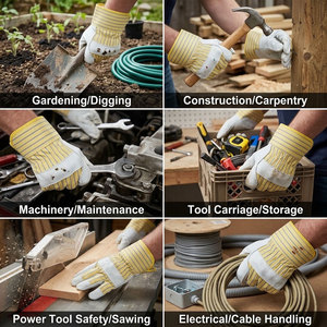 Manchette de sécurité en cuir de qualité supérieure, robuste et durable, 11 oz, avec des caractéristiques antistatiques, résistantes à la chaleur, anti-coupures, anti-chimiques et antidérapantes - Product Image 5