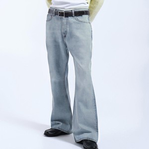 New Custom Fashion Men’s <b>Boot</b> Cut Loose Fit Jeans Streetwear Breathable Denim <b>Pants</b> Wholesale Casual Stonewash Wear Jeans - Product Image 3