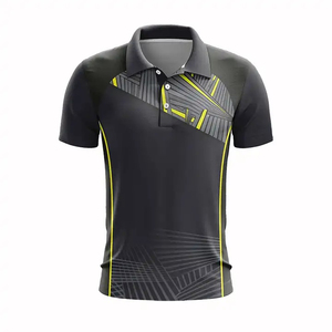 High Quality Customizable Logo Print Adult Cricket Jersey Short Sleeve Quick Dry Customized Logo Colors Polyester Sportswear - Product Image 1