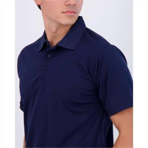 เสื้อโปโลผู้ชายแขนสั้นสีฟ้าอ่อน ทรงปกติ สีพื้น สไตล์ลำลอง - Product Image 2