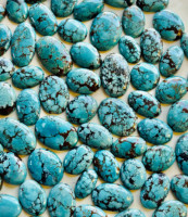 Cabochon turquoise de magnésite de qualité AAA, pierre précieuse en vrac polie lisse pour la fabrication de bijoux