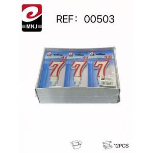 Velas con números de borde rojo para celebraciones de cumpleaños - Producto VELA - Product Image 4