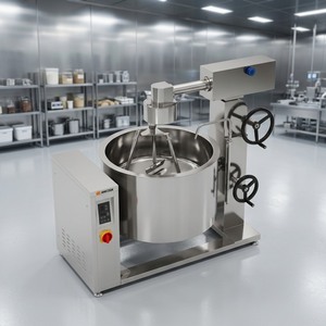 Olla de vapor encamisada con inducción rotativa Amicook 380V/440V, modelo elegante para preparación de alimentos, servicio de alimentos, cocina automatizada. - Product Image 5