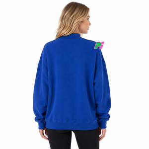 Sudadera de cuello alto Georgia para mujer, negra, con mapa del estado bordado, corte oversize, para otoño - Product Image 4