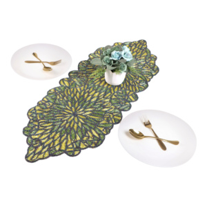 Needlework Embroidery Beaded <b>Table</b> <b>Runner</b> for Tabletop and Kitchen Home Decor Mat Top Quality Product at Very Low Price - Product Image 3