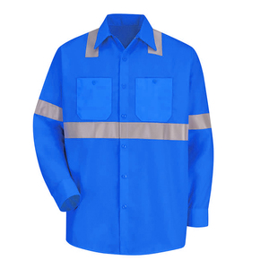Camisa de trabajo de alta visibilidad con botones para hombre, uniforme de construcción, ropa de trabajo de alta visibilidad, camisas de protección industrial - Product Image 4