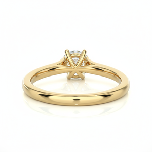 Anillo de Compromiso de Oro Amarillo de 14K con Diamante Cultivado en Laboratorio, Corte Brillante Redondo, Solitario, Certificado IGI, VVS1, Color G, Anillo de Boda Moderno - Product Image 3