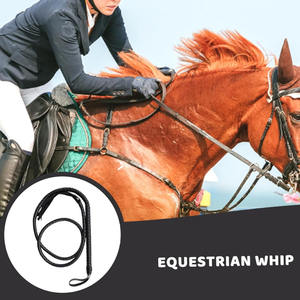 Fouet de polo professionnel conçu pour un contrôle précis, une réponse équilibrée, l'entraînement et le sport équestre. Fouet en cuir pour chevaux. - Product Image 4