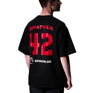 Ropa Harajuku de calle de gran tamaño para hombre, Camiseta con estampado gráfico de 42 letras, Camiseta de algodón con letras de Hip Hop, camiseta de manga corta, camiseta gótica Y2k - Product Image 3
