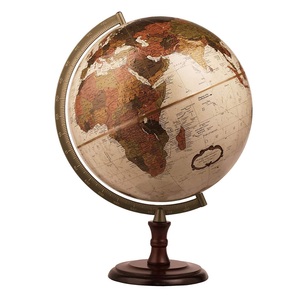 Globo Terráqueo Giratorio de Escritorio Moderno y Ecológico de Latón Antiguo con Esfera de Mapa Mundial Vintage para Uso Educativo - Product Image 6