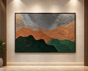 Handmade Hand-Painted Acrylic on <b>Canvas</b> Contemporary Essence – Handmade Abstract Acrylic Wall Art with <b>Frame</b> Modern Minimalist - Product Image 3