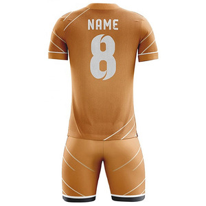 Conjunto de Camiseta de Fútbol Unisex Sublimada Personalizada, Transpirable, Cuello en V, Manga Corta, Cintura Elástica, Secado Rápido, 100% Poliéster, Ropa Deportiva para Equipos OEM - Product Image 3